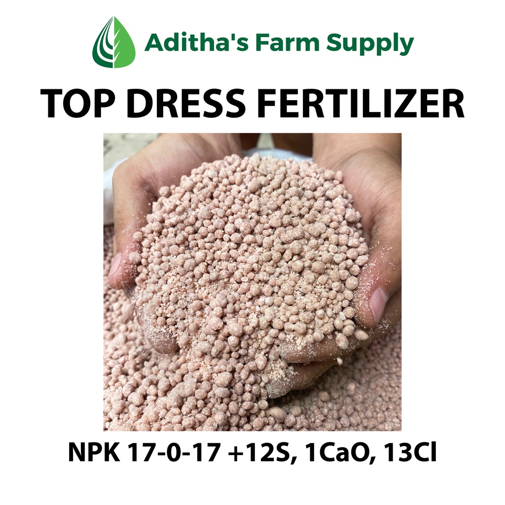 Top Dress Fertilizer (NPK 17017 with 12S, 1CaO & 13Cl) 200 grams/1kg