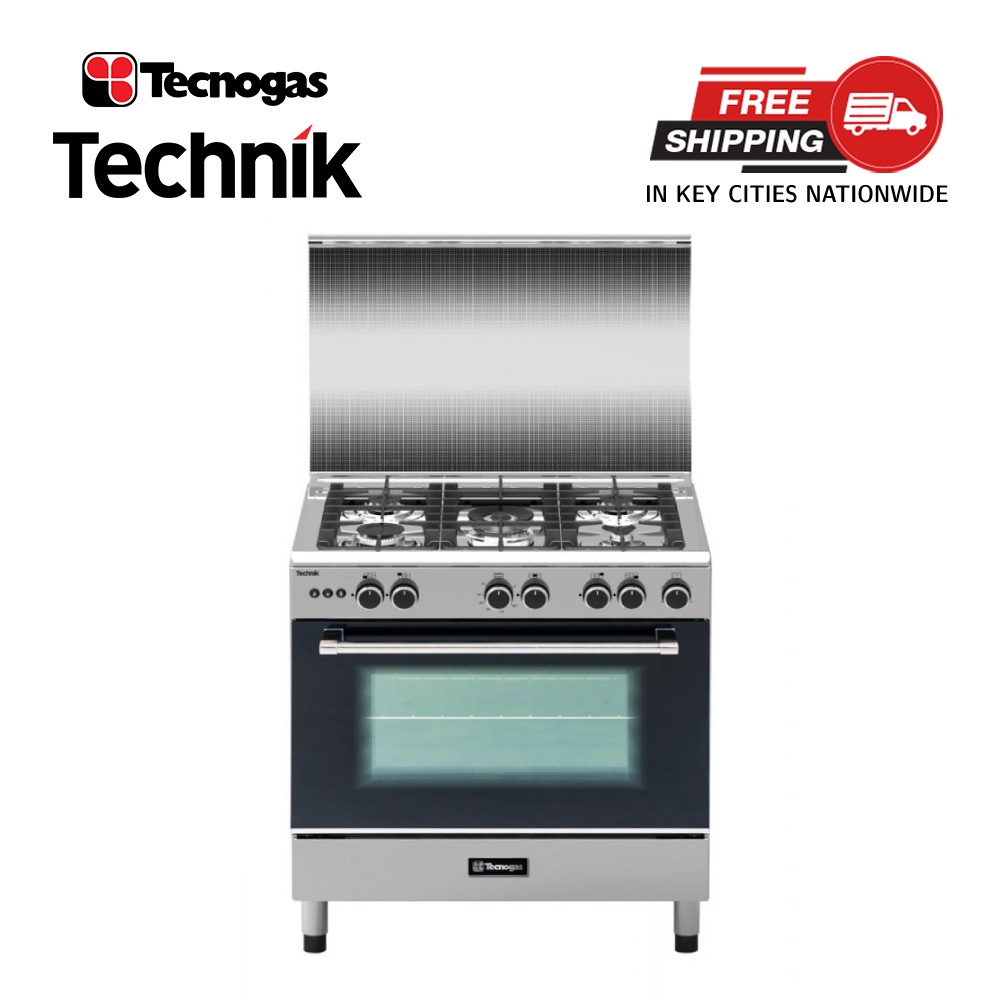 Tecnogas 80 cm, 5 Gas Burners Cooking Range with Rotisserie