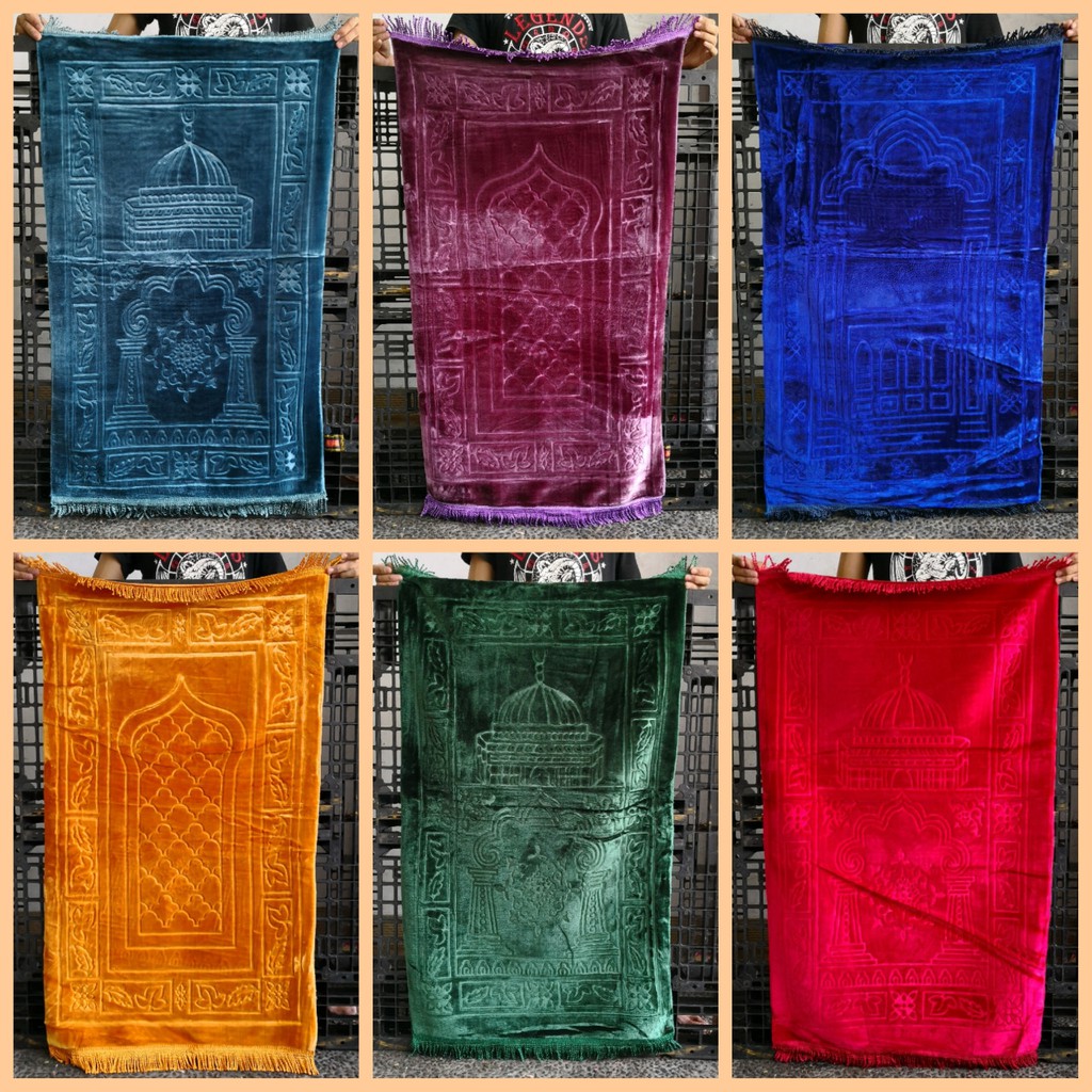 Antiallergy Embossed Prayer Mat MADE IN TURKEY 65 X 110CM AL JEDDAH