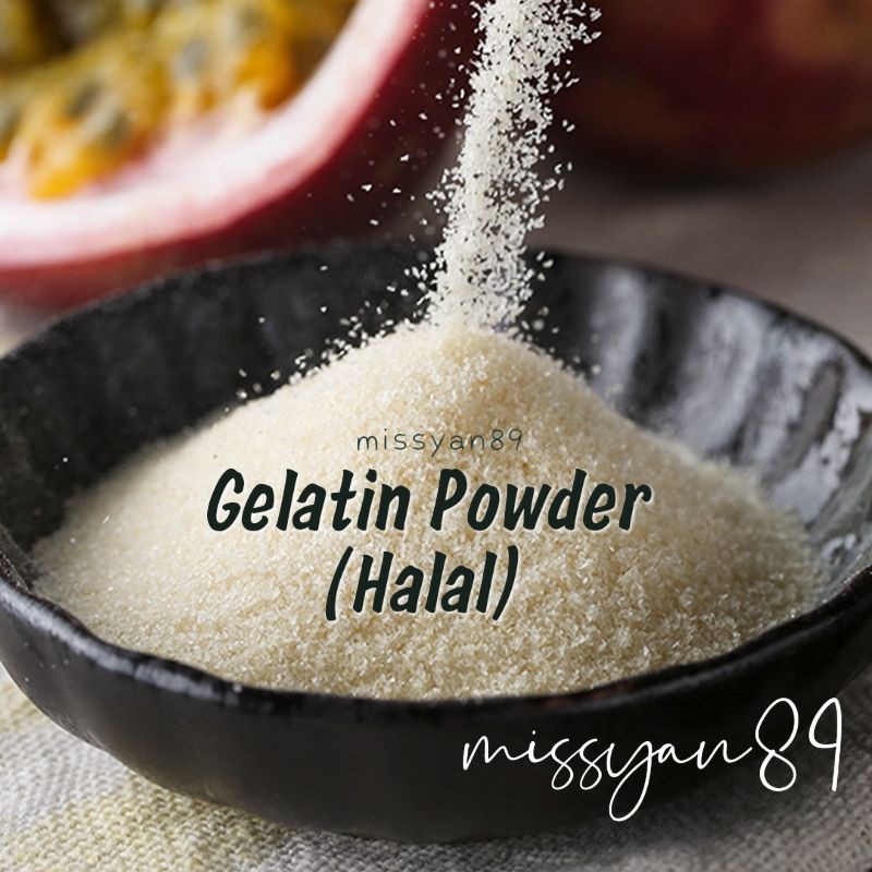 Halal Gelatine Powder 明胶粉 吉利丁粉 Serbuk Gelatin Bovine Gelatine 牛骨提取 200