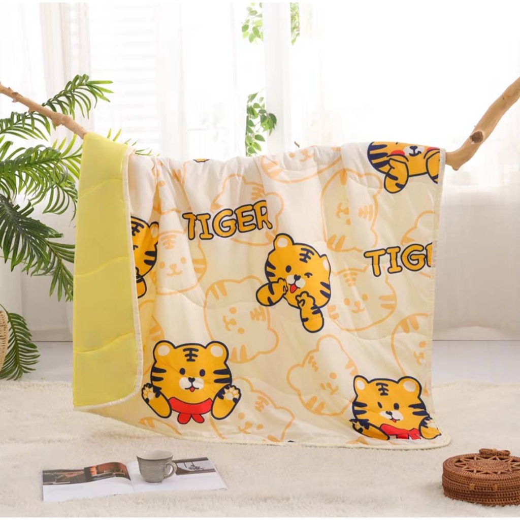 Baby Blanket Dust Mites Soft Work Fine Weaving Cute Cartoon Pattern