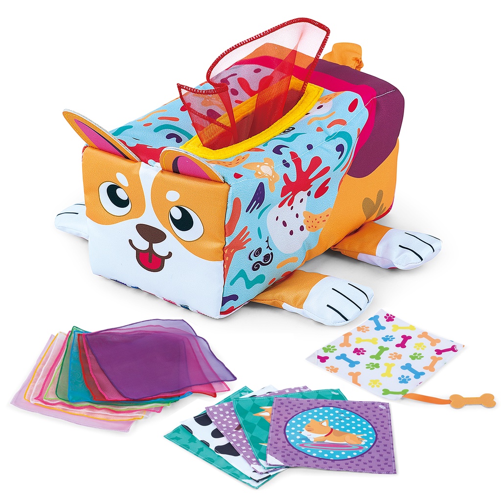 Baby Tissue Box Toy for Babies 6 to 12 Months, Montessori Sensory