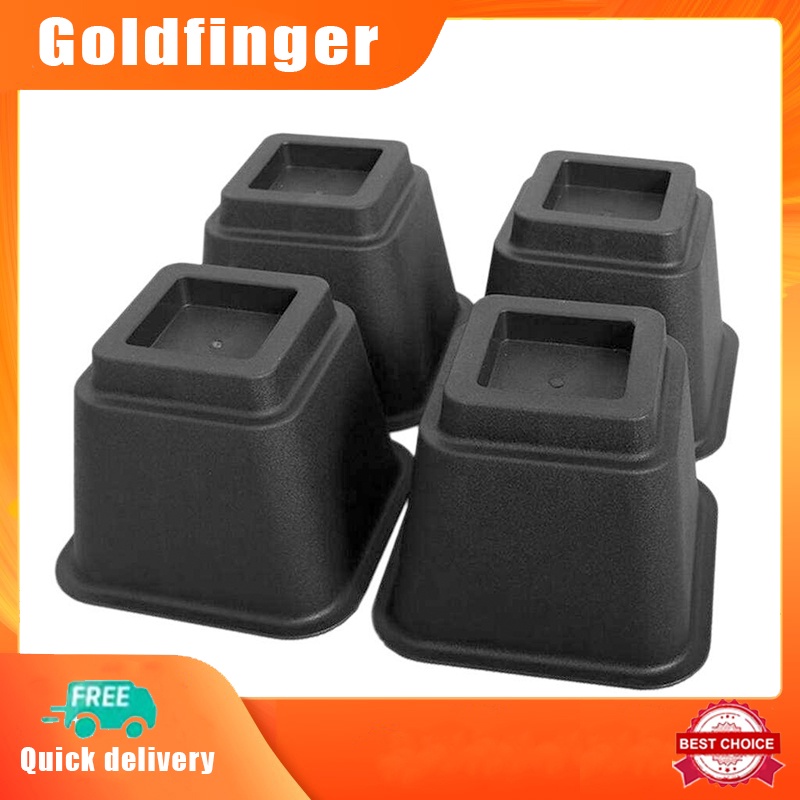 [Ready Stock] 4pcs Furniture Raiser Bed Risers Set Chair Lift Blocks