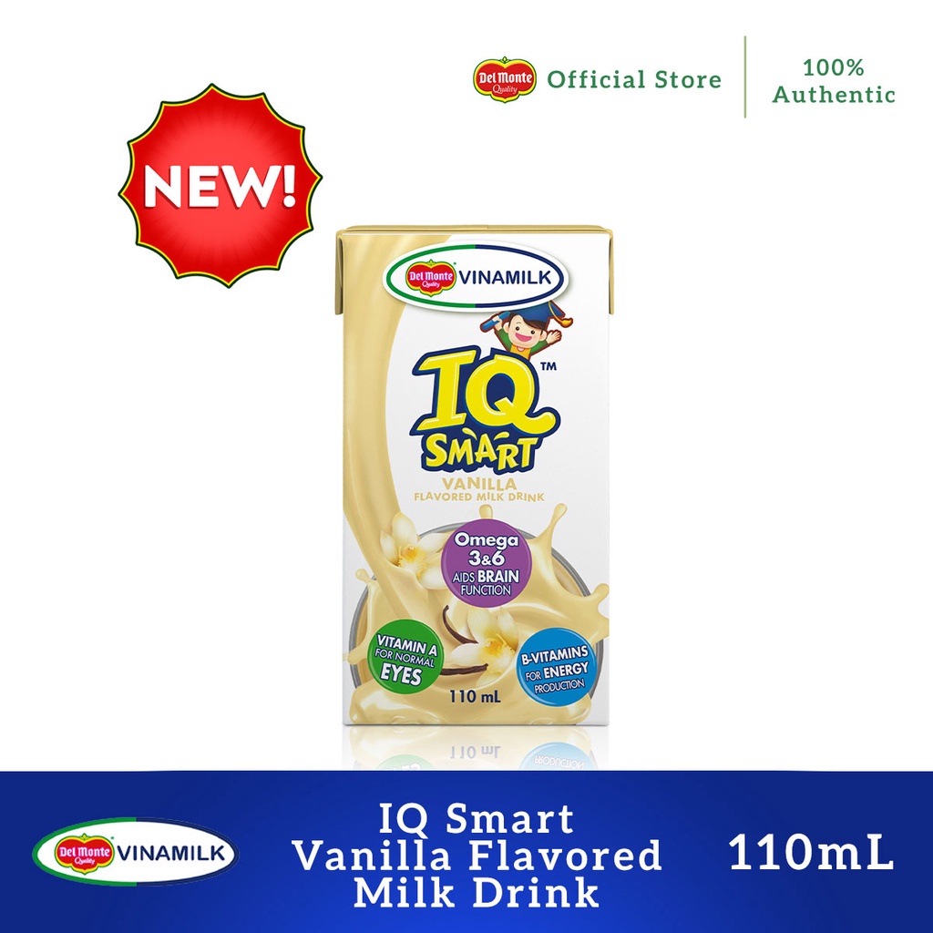 Del Monte Vinamilk IQ Smart Vanilla Flavored Milk Drink 110ml Shopee