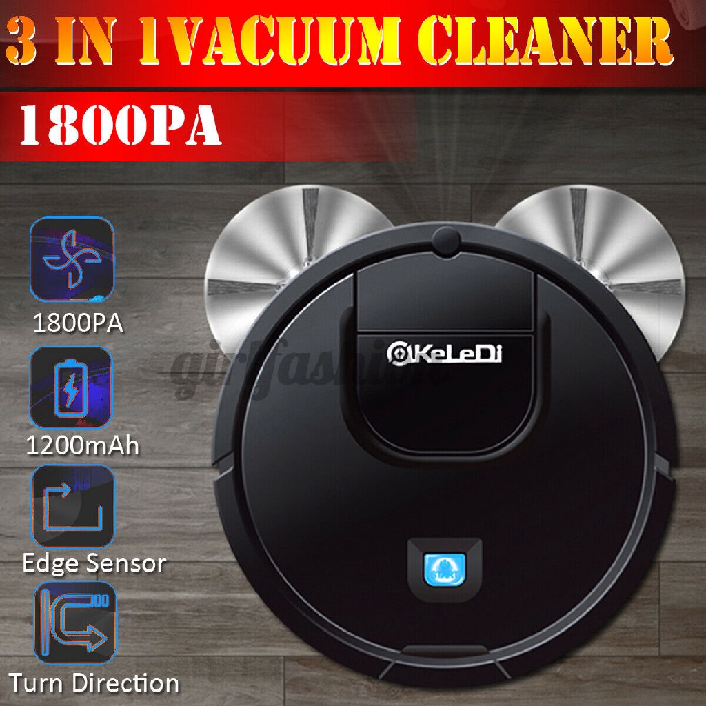 1800PA Smart Floor Robotic Vacuum Cleaner Mop Sweeper Self Navigat