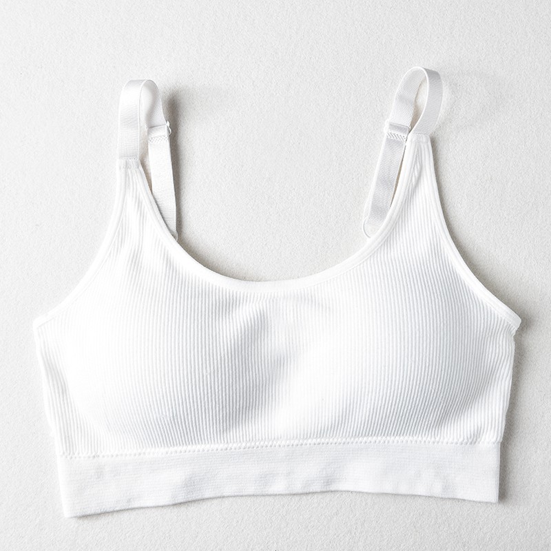 Simple elastic vest Women's clothing Thin shoulder strap Sports bra