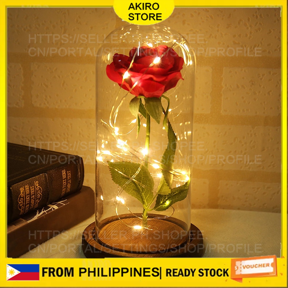 Enchanted Rose Flower Lamp Beauty And The Beast Shopee Philippines