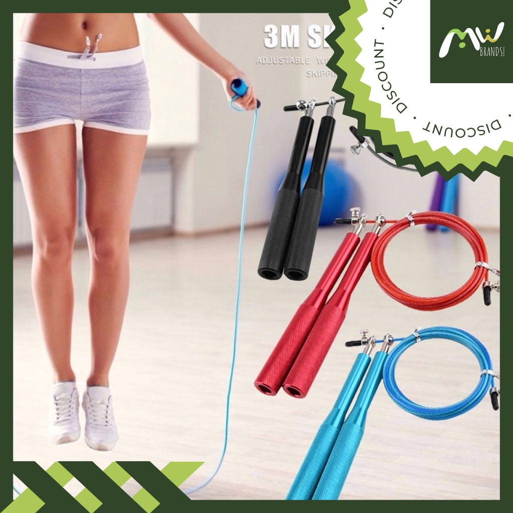 MW Brands Crossfit Heavy Steel Wire Jump Rope Speed Jumprope Training