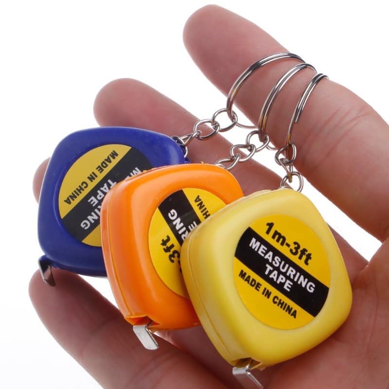 1M Mini Keychain Tape Measure Pull Ruler Measuring Tape Shopee