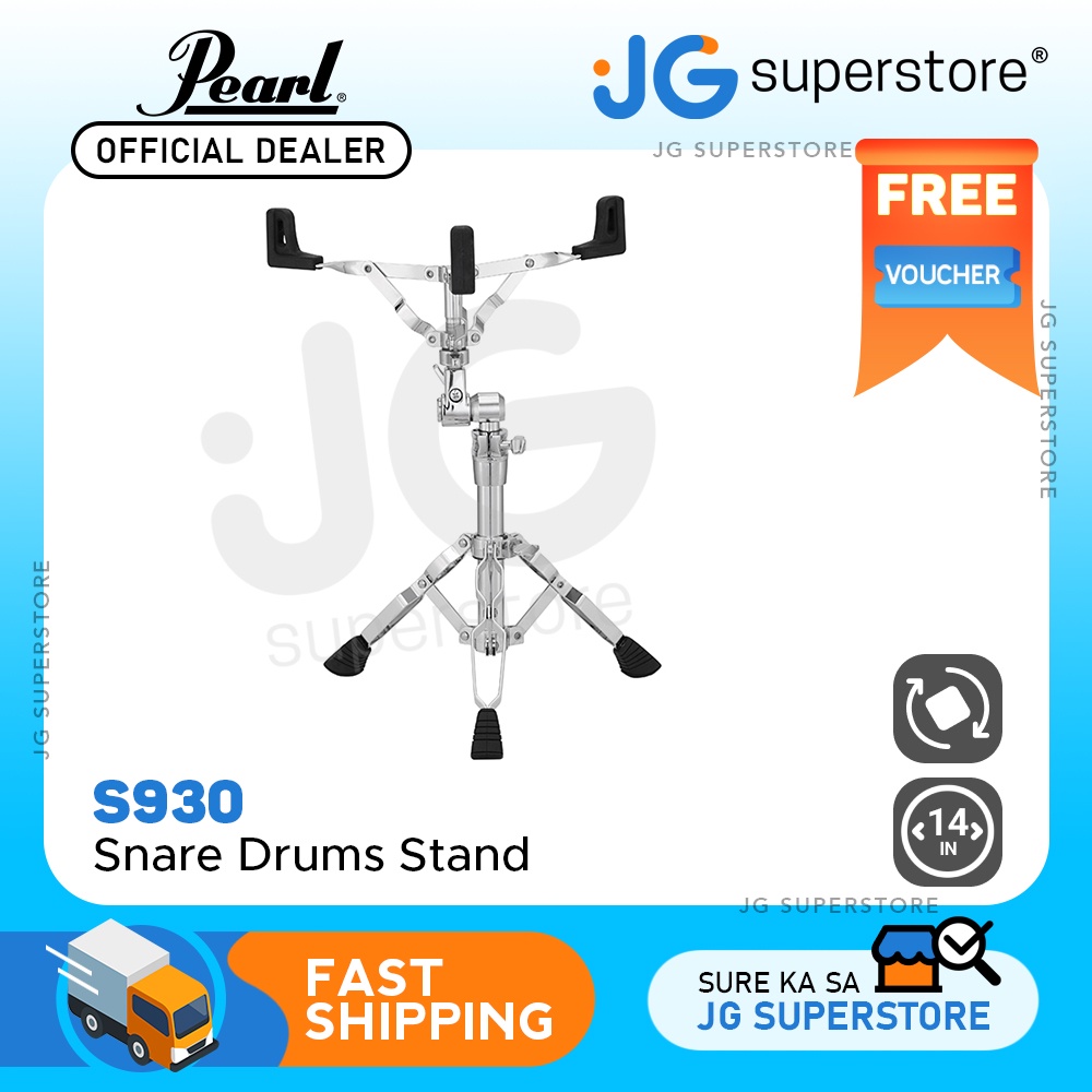 Pearl S930 Snare Drum Stand Adjustable w/ Double Braced Tripod Legs for
