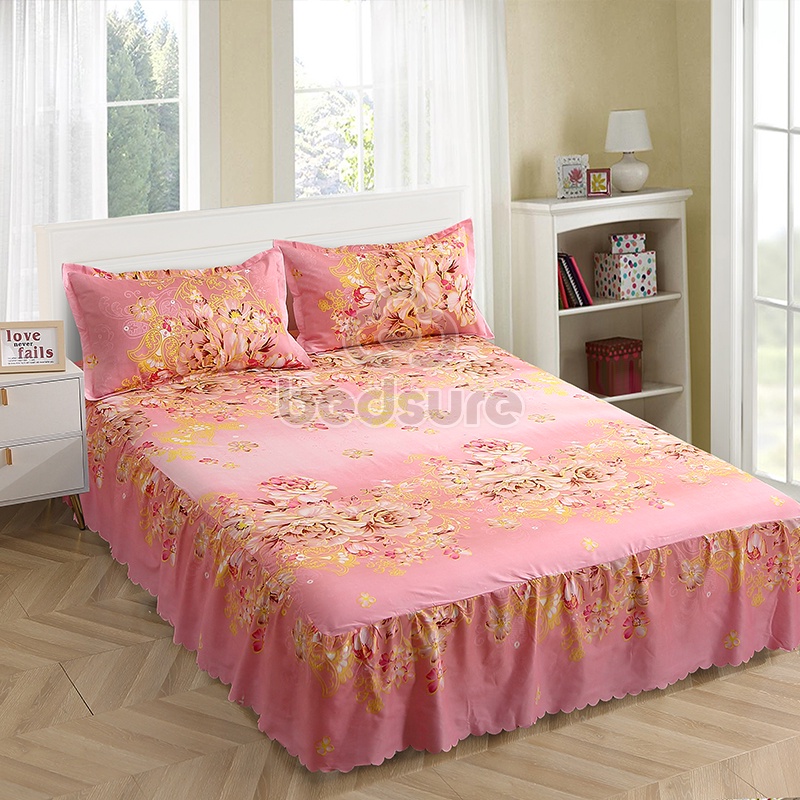 BedSure Bedsheet Skirt Queen Size 3IN1 60x80 inches Bed Sheet Set