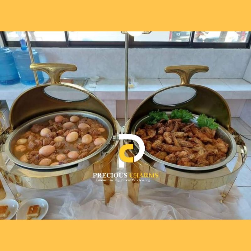 CHAFING DISH / ROUND ROLL TOP CHAFING DISH / BUFFET SERVER Shopee