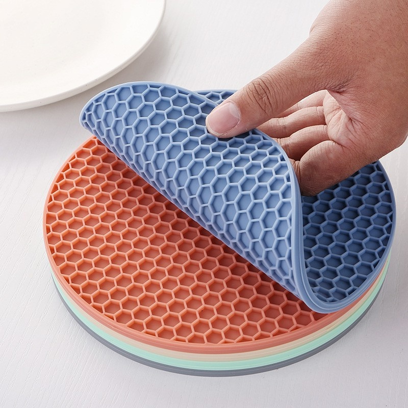 SILICONE POT HOLDER HEAT RESISTANCE PLACEMAT COASTERS NON SLIP POT