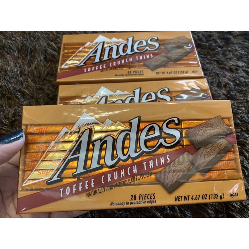 Andes Toffee Crunch Thins 4.67 oz 28 pcs made in USA Shopee Philippines
