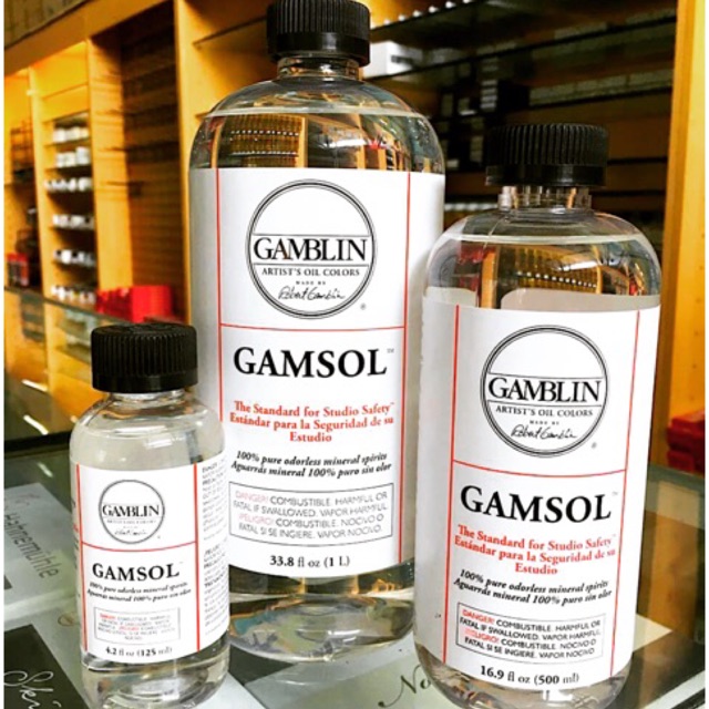 Gamsol Odorless Mineral Spirit 500ml / 1 liter / 1 gallon, Gamsol