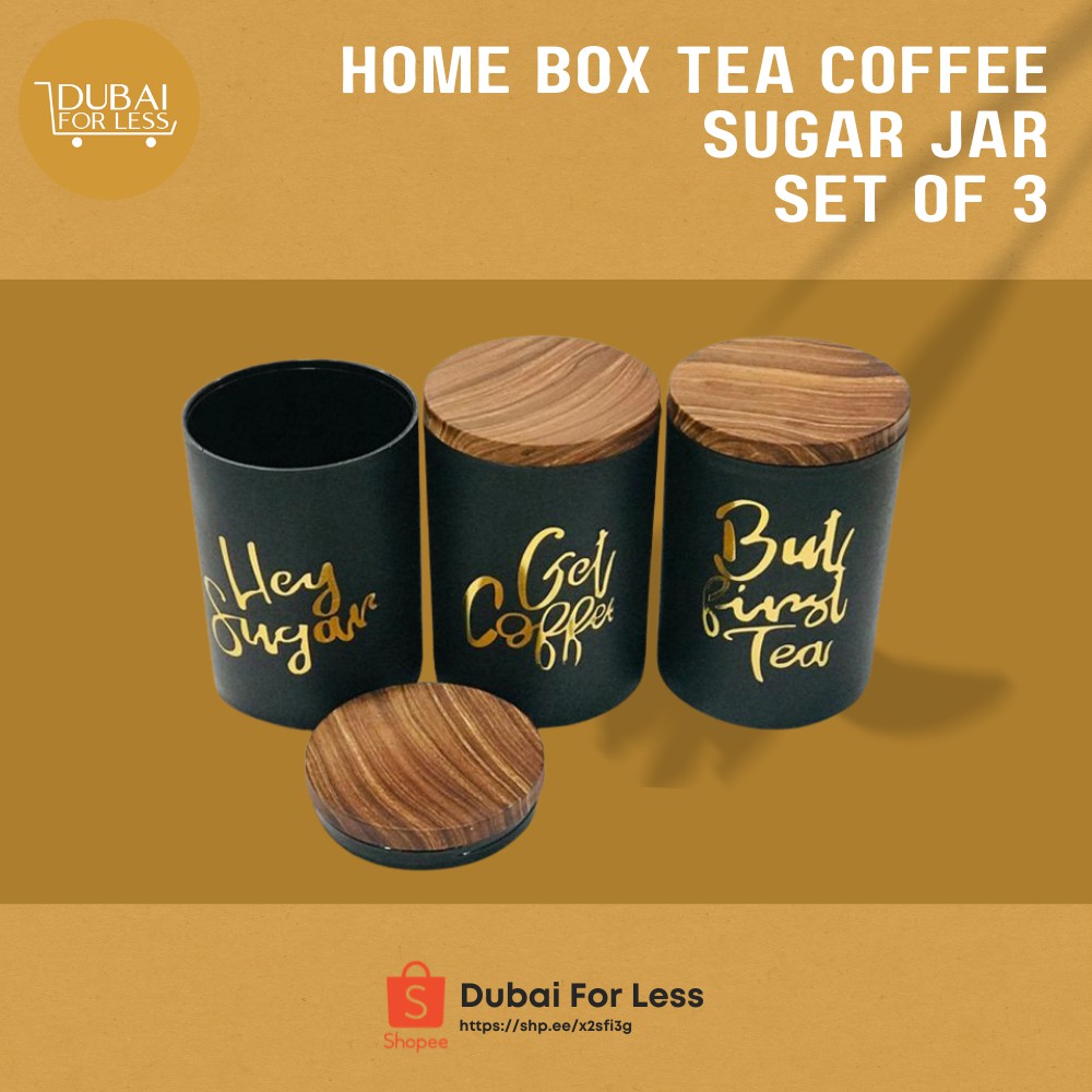 Home Box Tea Coffee Sugar Jar Set of 3 1000ml Shopee Philippines
