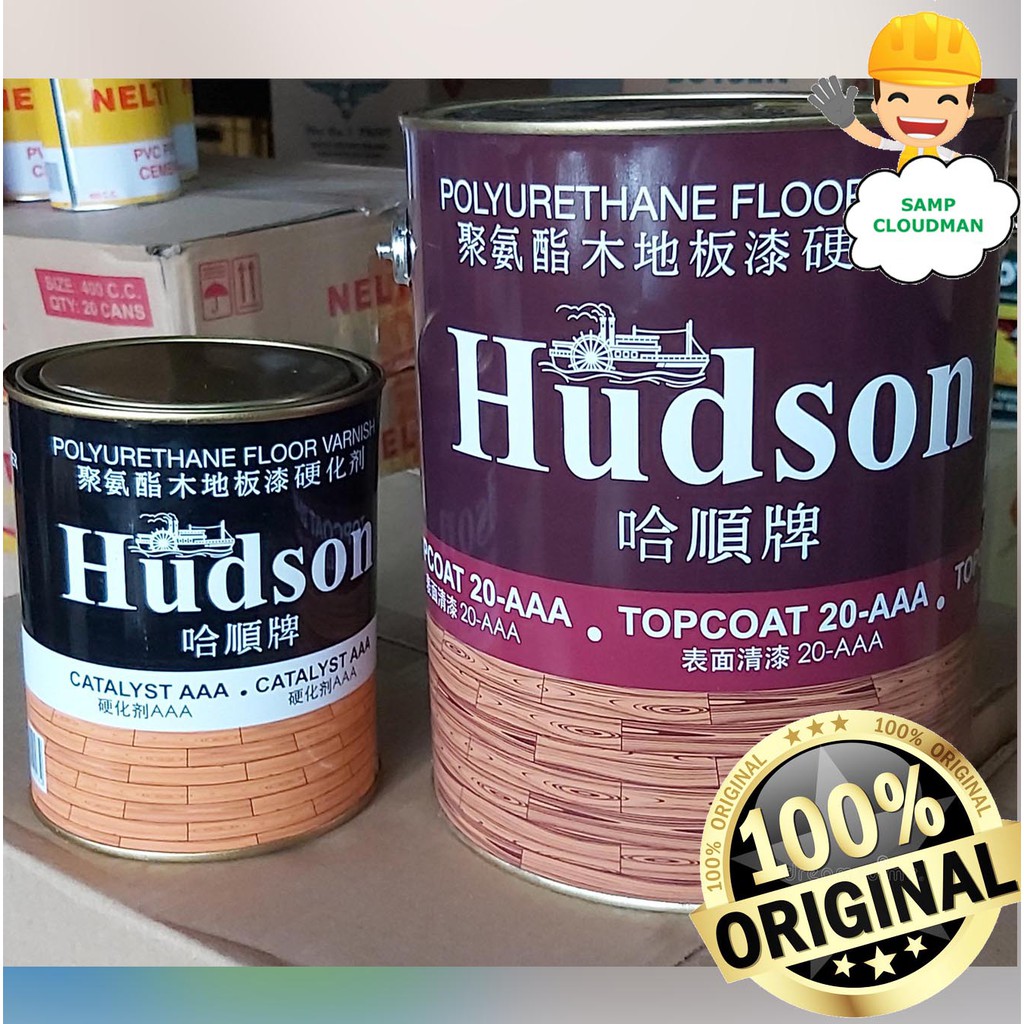Hudson Polyurethane Floor Varnish TOP COAT/SEALER 1 Gallon Set/ Topcoat