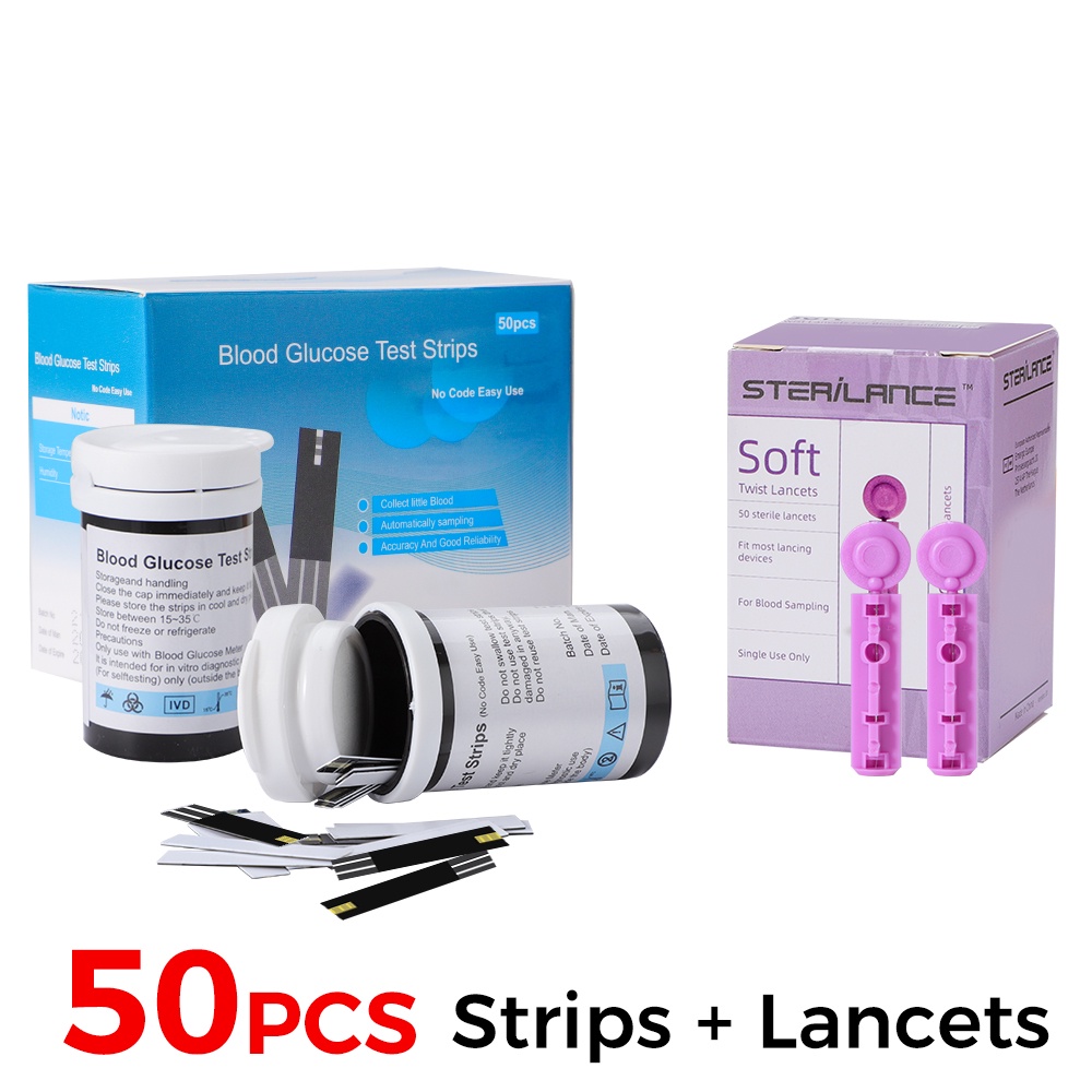 YOUWEMED Blood Glucose Test Strips For KH100/200 woth Test 50 Pcs