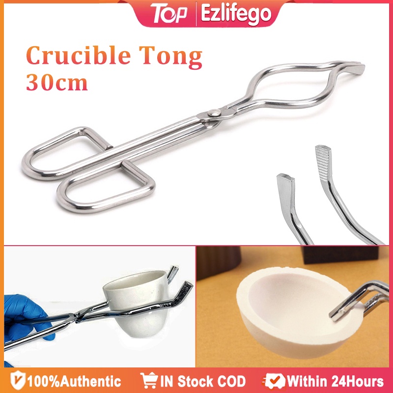 30cm Crucible Tong with Bow Stainless Steel for Laboratory, Industry