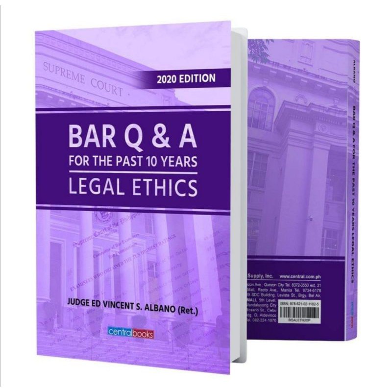 Bar Q and A For The Past 10 Years + Legal Ethics (2020) Shopee