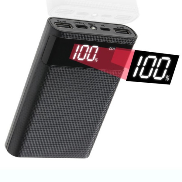 5V 2A Dual USB Type C DIY Portable Battery Case Cover for Android Micro