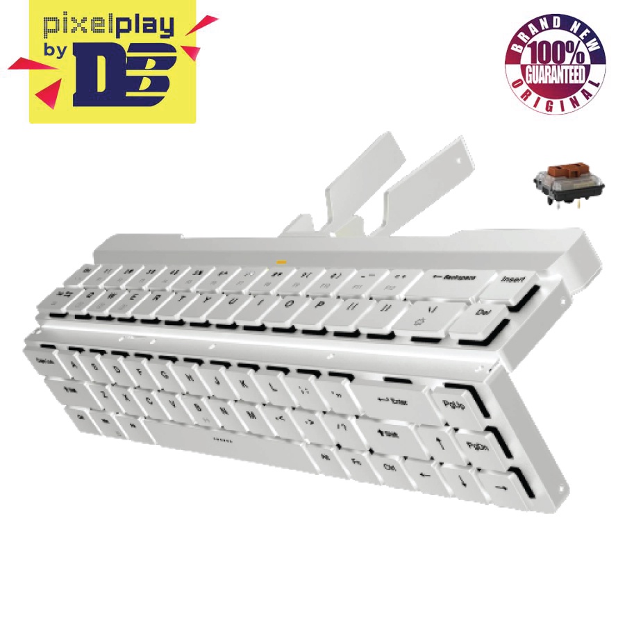 Royal Kludge RK925 DualMode Foldable Mechanical Keyboard White (Brown