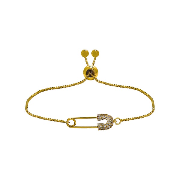 Luxury Safety Pin Bracelet Stainless Steel Gold AXF155D Shopee Philippines