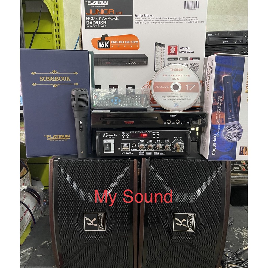Platinum ks5 karaoke 17,000 Songs Videoke Player & Kvision Professional Audio Karaoke System W