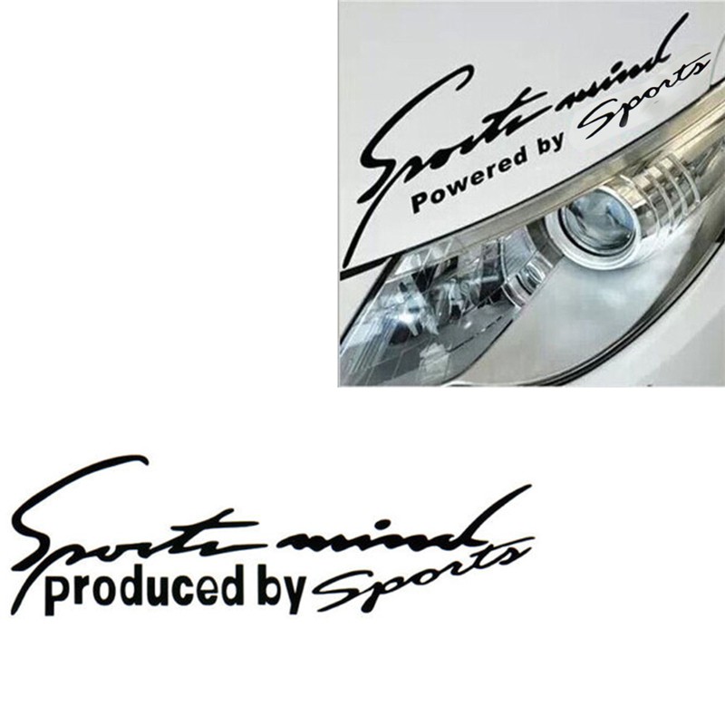KYPR 7.5"x 2.8" Sports Mind Letter Logo Decal Car Stickers Headlight