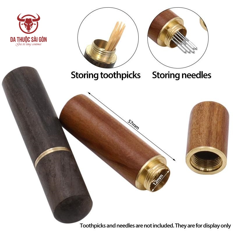 Wooden sewing needle box Leather Shopee Philippines