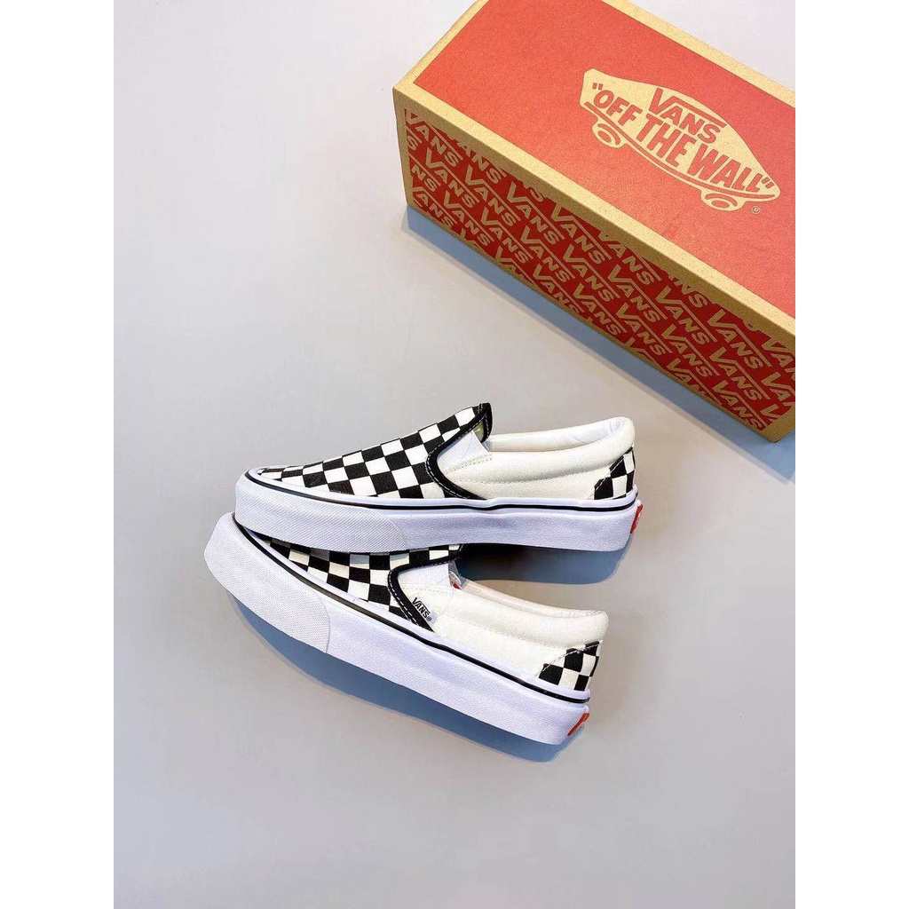 Vans SlipOn Original Classic Checkerboard Shoelace Student Sneaker