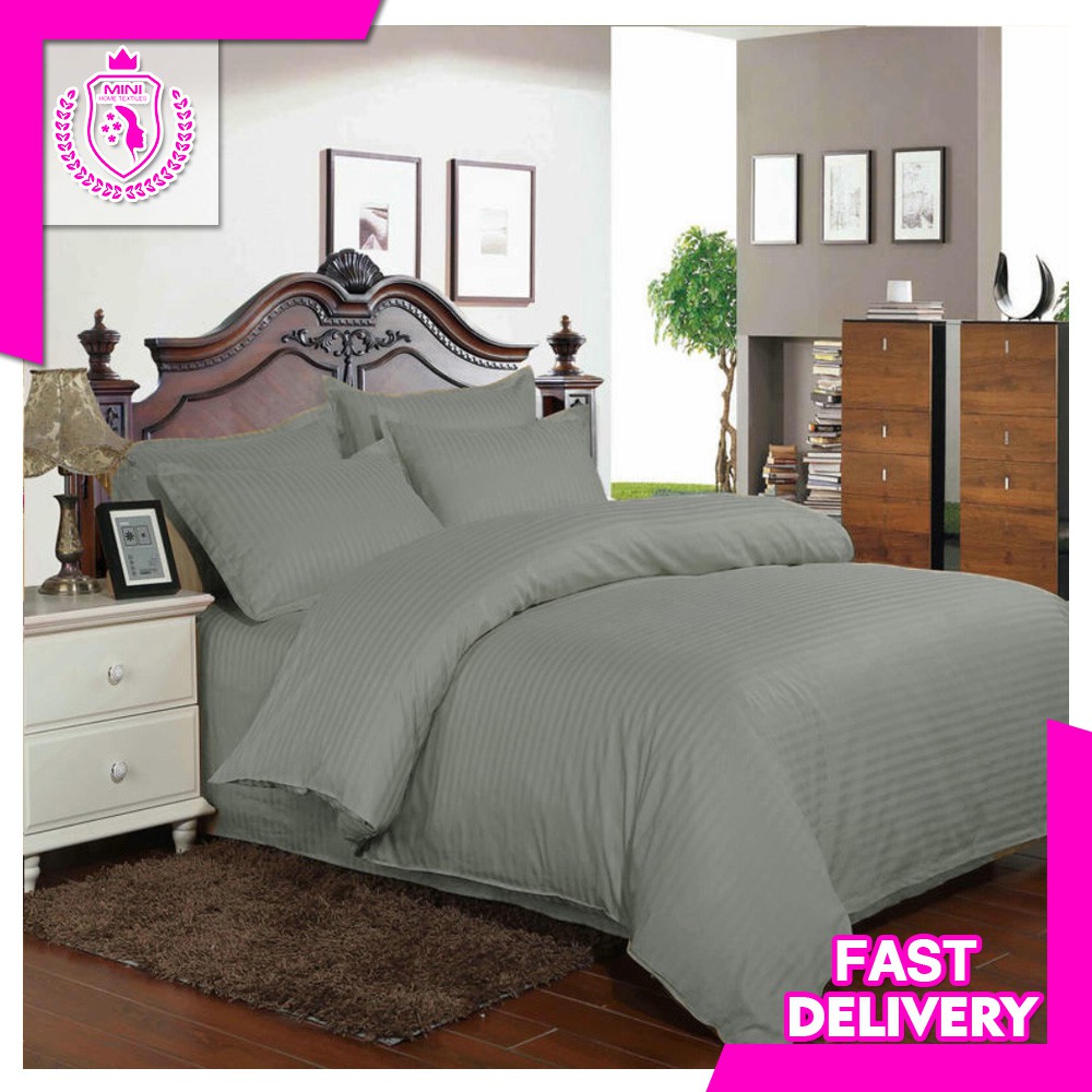 4 in 1 Gray Big Hotel cotton quilt cover sheet bed sheet, hotel linen