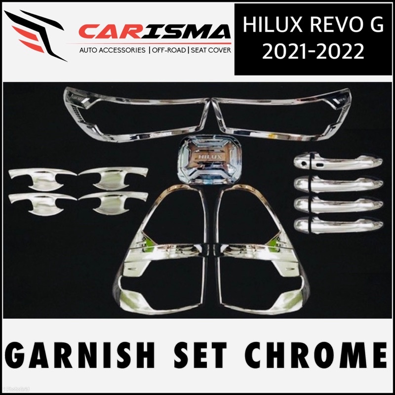 TOYOTA HILUX REVO G 20212022 GARNISH SET CHROME (hilux accessories