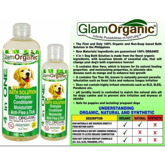 Glam Organic Pet Shampoo (200 ml and 500 ml) Shopee Philippines