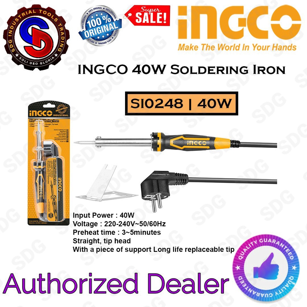 INGCO 40W Soldering Iron (SI0248) Shopee Philippines