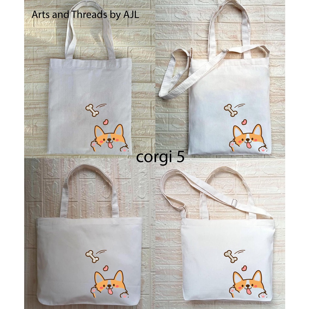 Dog lover canvas tote bag Edition 3 SML with reinforced