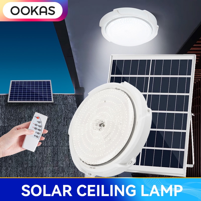 OOKAS 3 years warranty solar LED indoor ceiling chandelier, remote