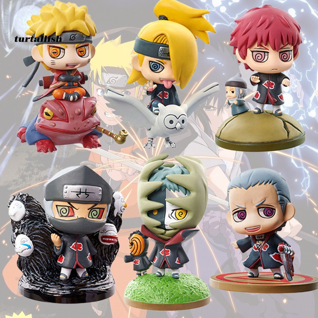turtallish 6Pcs Naruto Anime Model Excellent Craftmanship Rustproof