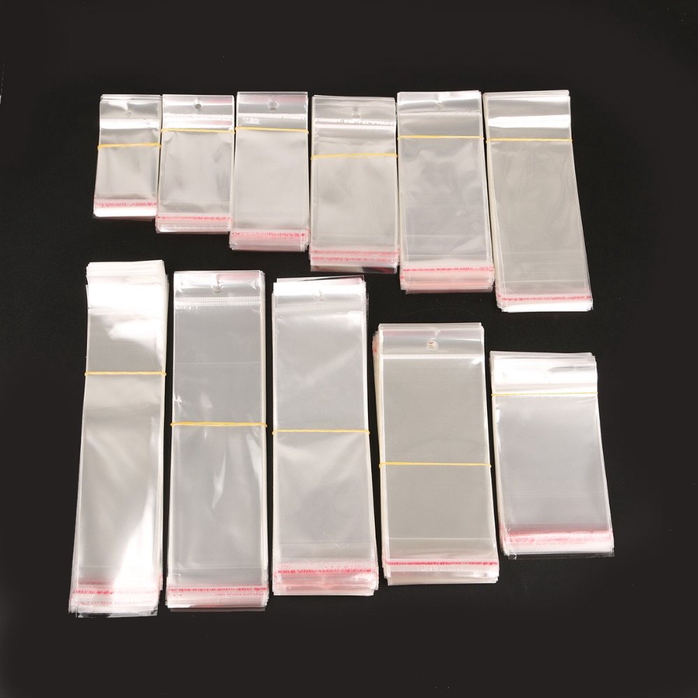 100Pcs Transparent Self Adhesive Seal OPP Plastic Cellophane Bags Gifts