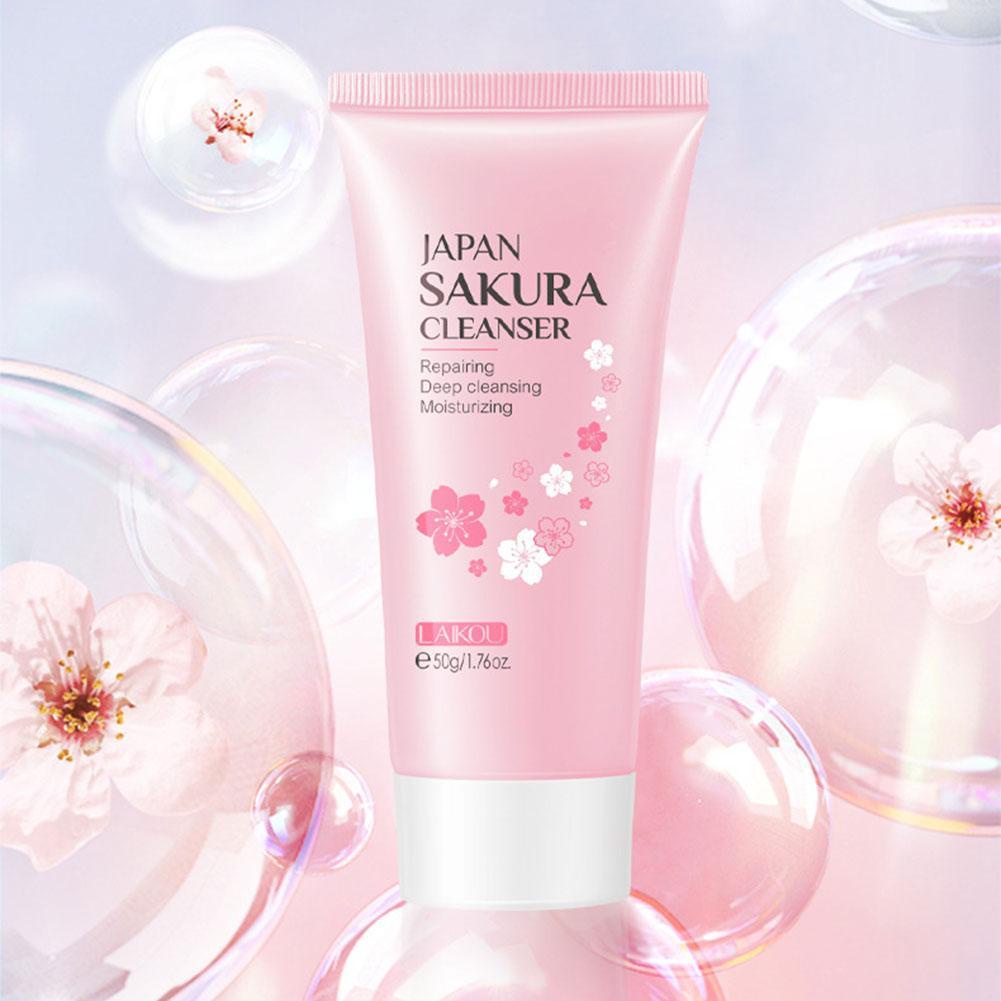 50g Japan Sakura Foam Cleanser Face Wash Control Brightening Skin Care Shopee Philippines