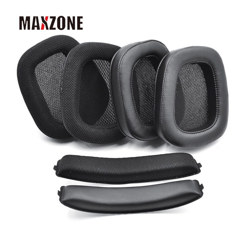 MAXZONE Replacement Ear Pads Cushions Headband Kit for Logitech G633