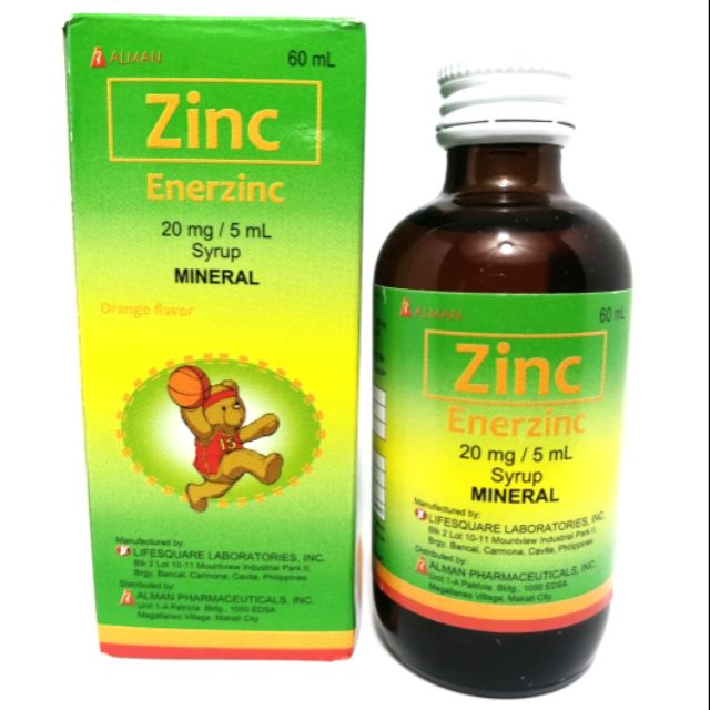 Zinc Enerzinc 20mg/60ml Syrup Shopee Philippines