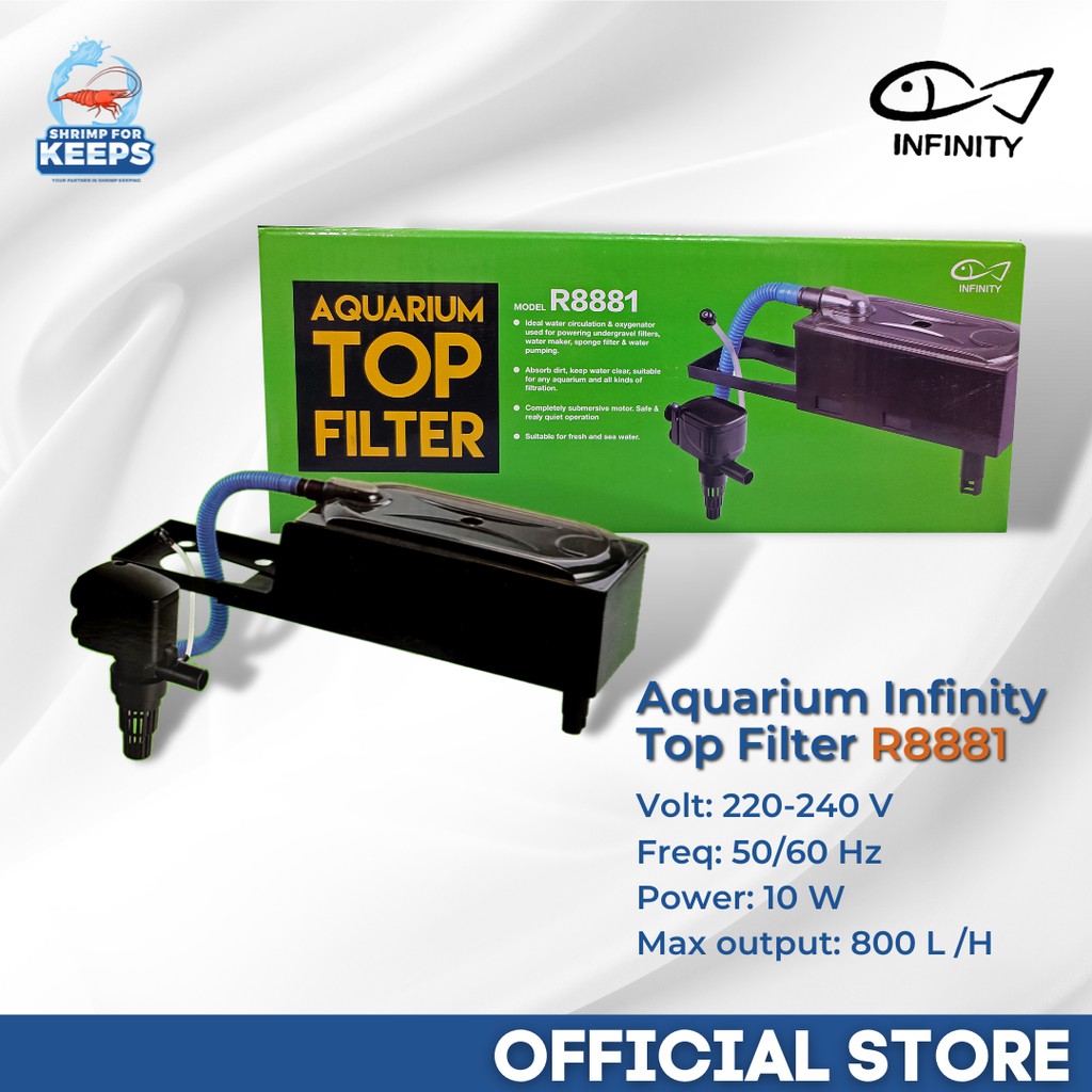 Infinity Aquarium Top Filter R8881 / R8882 Overhead Aquarium filter for