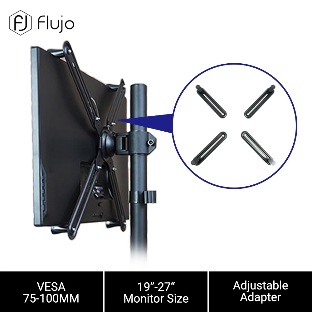 Flujo Steel Universal VESA Mount Adapter Plate Brackets Fits 1927" LCD LED Screen Conversion