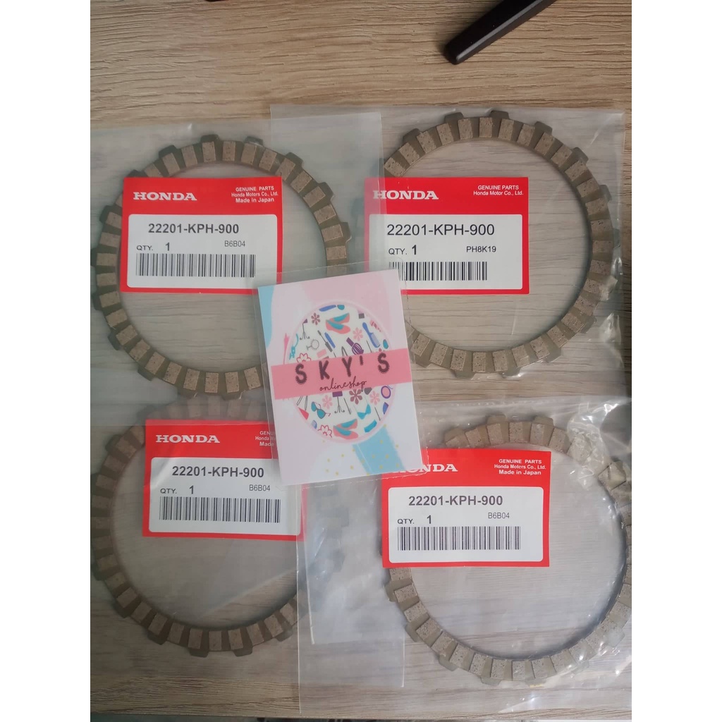 HONDA GENUINE CLUTCH LINING FOR WAVE 125,XRM 125, RS 125 CARB (SET/4PCS