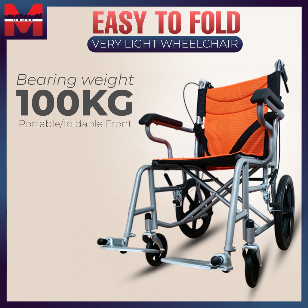 11kg Wheelchair Portable Travel Wheelchair for Disable Elders Foldable Durable Wheelchair with
