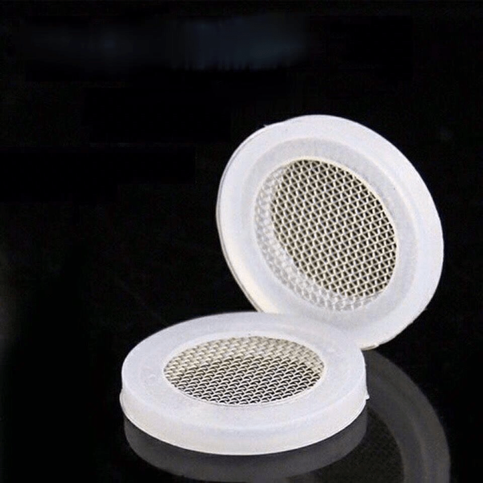 Shower Head 4 Points with Filter Screen Gasket Silicone Gasket Hose