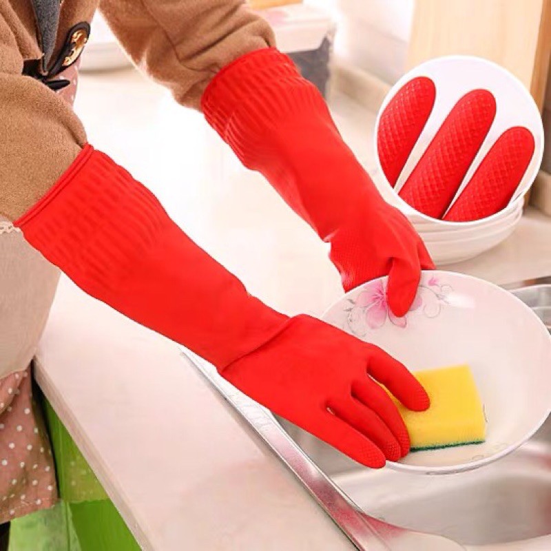 COD 1pair LONG SIZE Household Gloves / Laundry Gloves / kitchen washing
