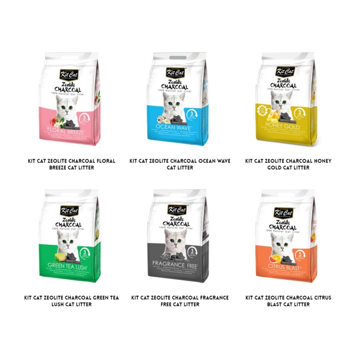 Kit Cat Zeolite Charcoal Fragrance Free Cat Litter 4kg Shopee Philippines