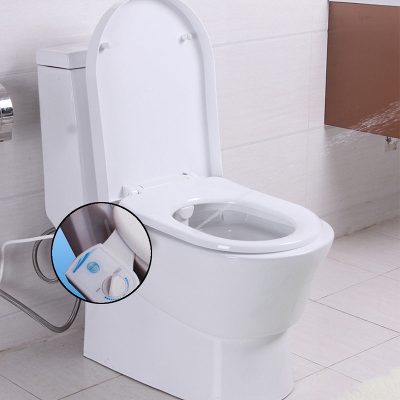 Adjustable Nonelectric Bidet Fresh Water Spray Toilet Seat Nozzle